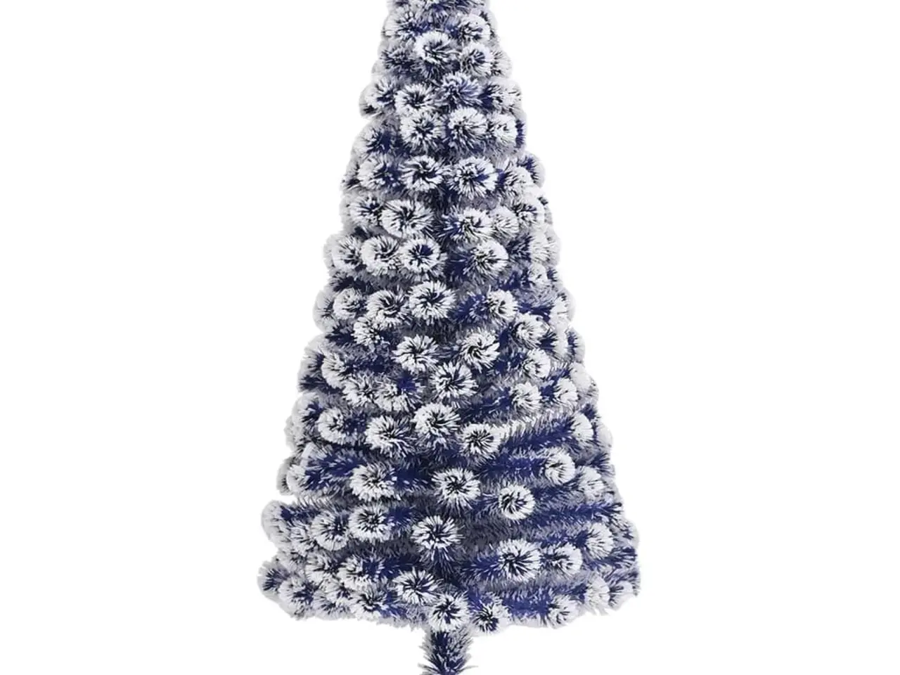 Billede 3 - Kunstigt juletræ med lys 64 cm - fiberoptisk, hvid/blå
