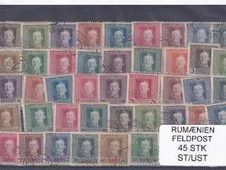Rumænien Feldpost Samling 45 Stk. Stemplet/Ustemplet