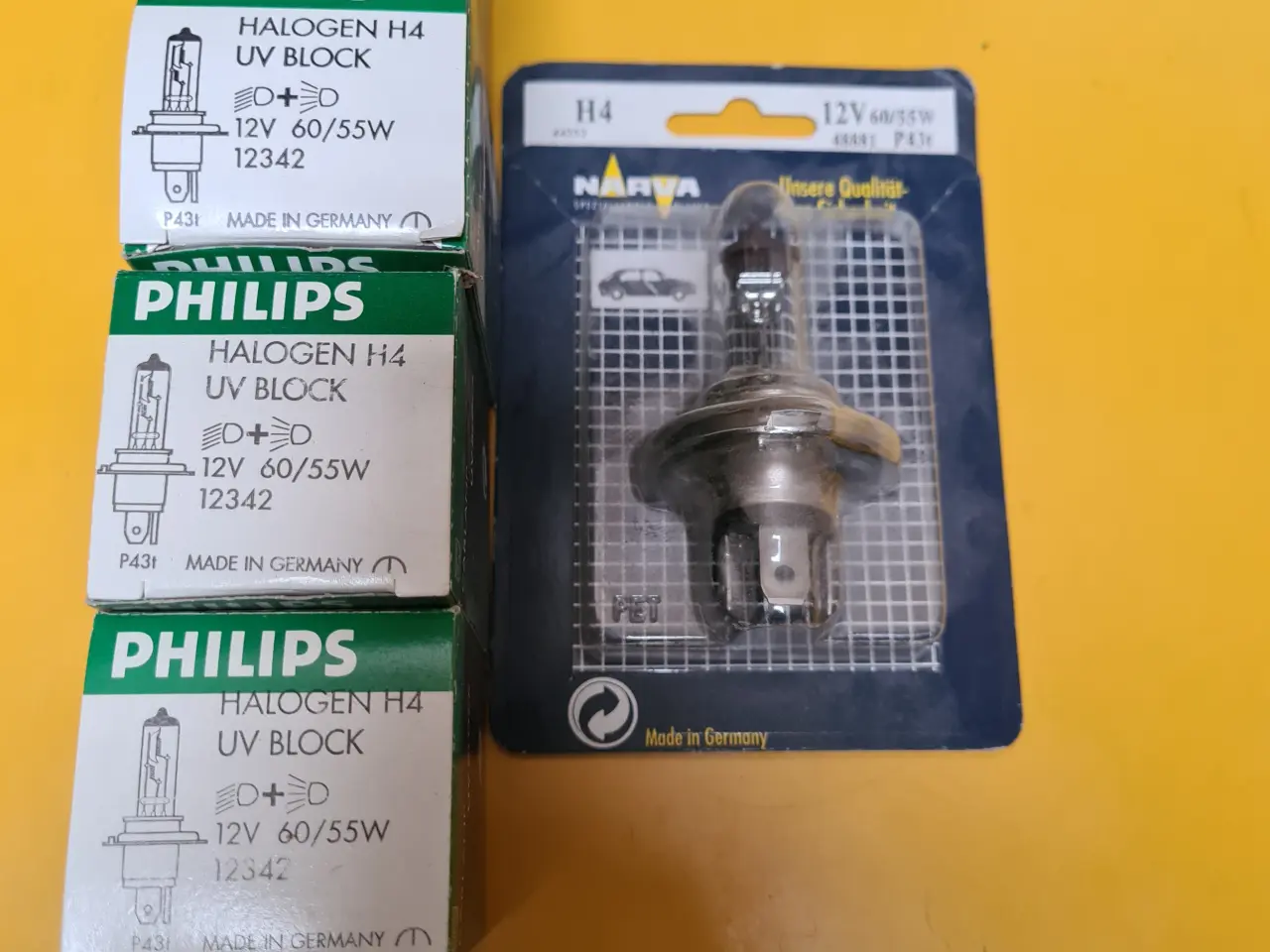 Billede 1 - Philips H4 halogen forlygtepærer