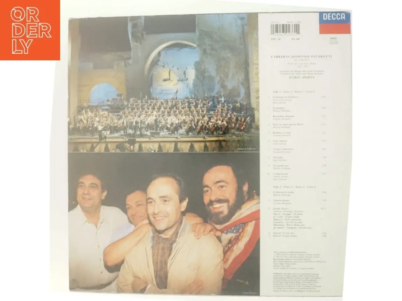 Billede 3 - Carreras Domingo Pavarotti in Concert LP fra Decca
