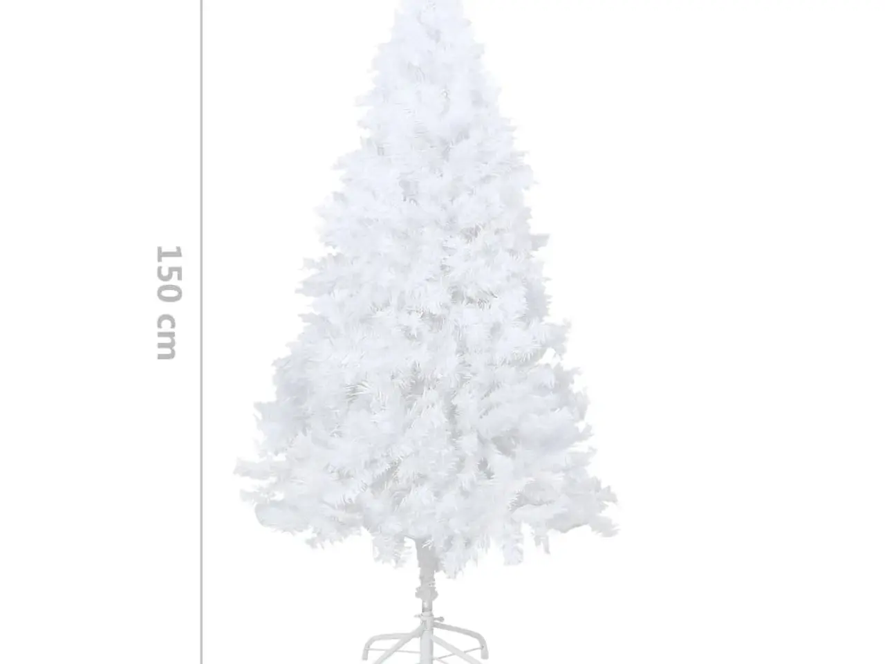Billede 6 - Kunstigt juletræ med tykke grene 150 cm PVC hvid