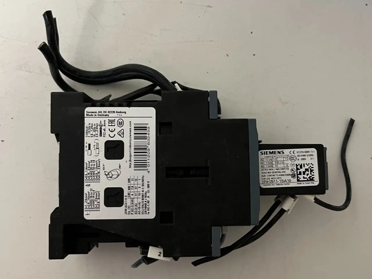 Billede 2 - Siemens SIRIUS 3RH2911-1BA10 kontaktor Assembly DC