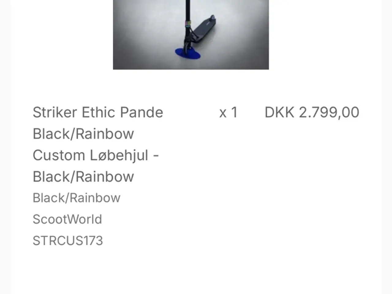 Billede 3 - Rainbow Custom løbehjul