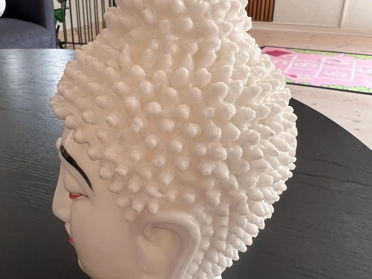Billede 3 - Hvid Buddha hoved figur til dekoration