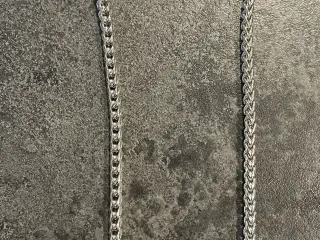 6mm, 14kt hvid- goldfilled Franco kæde