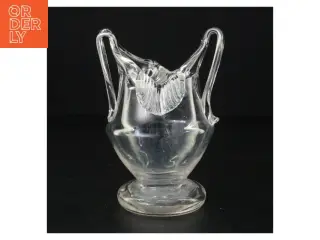 Krystal Glas mundblæst henkel vase (str. 16 x 12 x 10 cm)