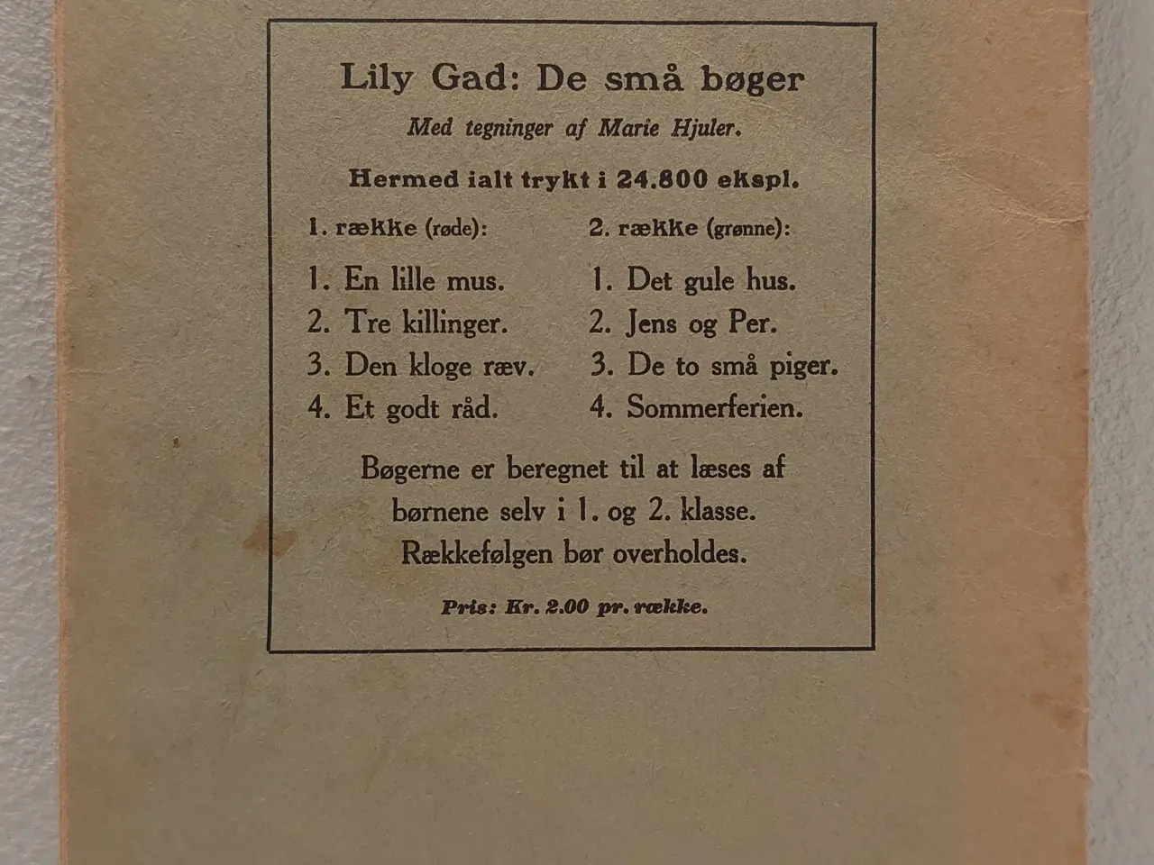 Billede 2 - Lily Gad:De to små piger. ill. Marie Hjuler. 1948.