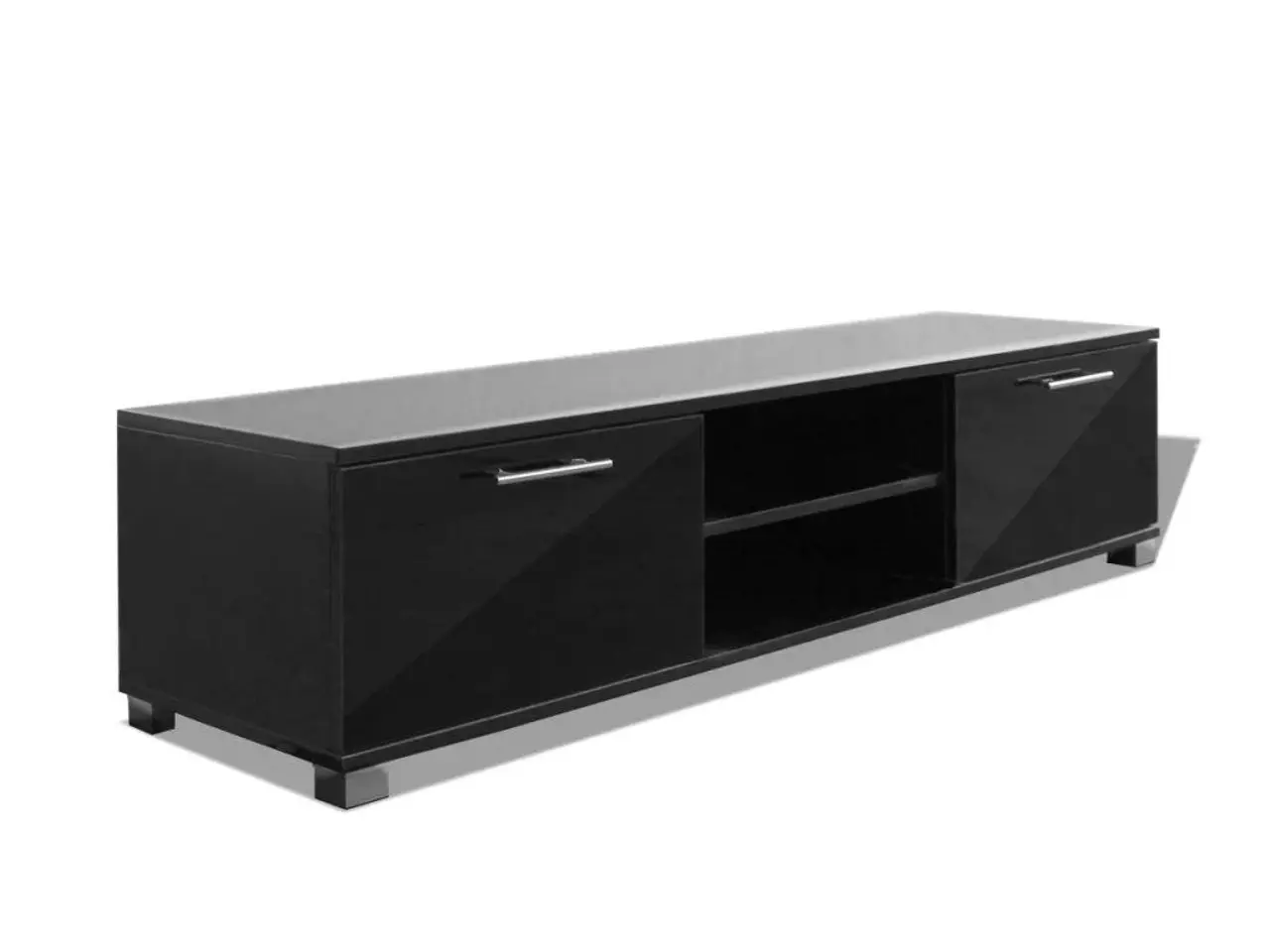 Billede 2 - Tv-bord i sort højglans - 120 × 40,5 × 35 cm