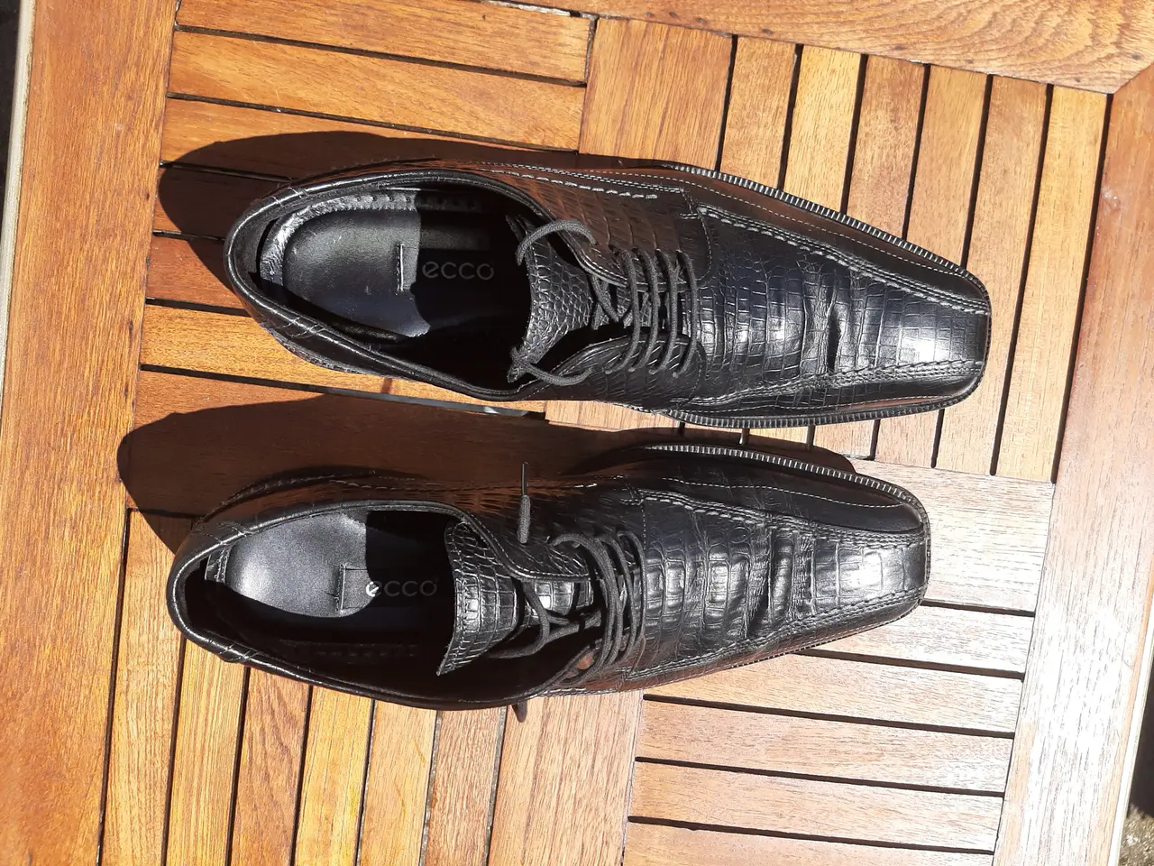Billede 1 - ECCO Classic design i krokodillelook ægte læder 45