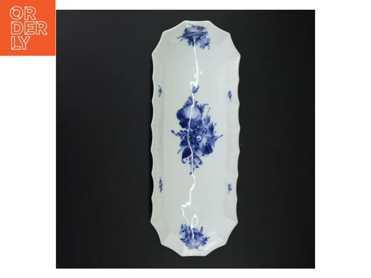Billede 2 - Royal Copenhagen Blå Blomst serveringsfad fra Royal Copenhagen (str. 36 x 14 cm)