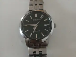 Seiko herreur automatisk stål sort skive 