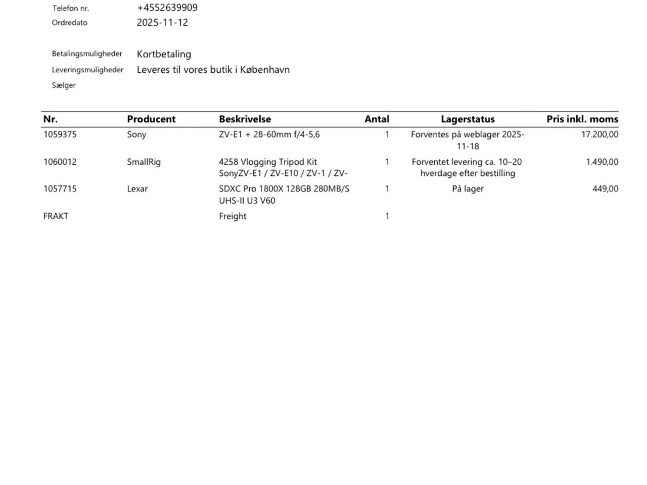 Billede 6 - Ny Aldrig Brugt Sony Kamera Model Zv-E1
