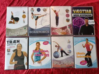 8 stk trænings dvd med hæfter/manual