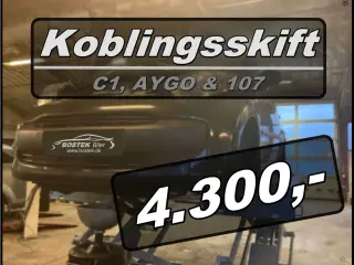 Koblingsskift Citroen C1, Peugeot 107 & Toyota Ayg