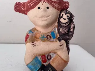 Lisa Larson keramik Pippi Langstrømpe figur 