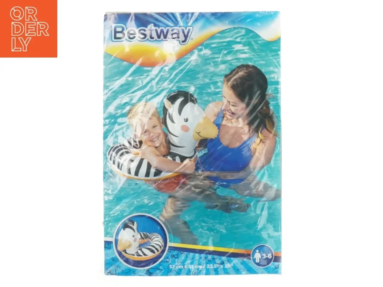 Billede 1 - Oppustelig zebra badelegetøj fra Bestway (str. 57x51 cm)