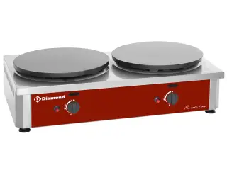 Dobbelt Crepe jern til Gas (2x Ø40 cm)