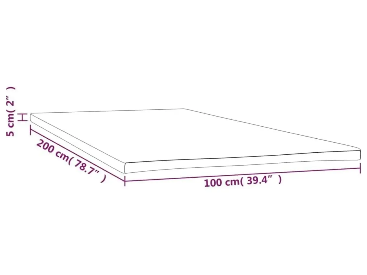 Billede 7 - Topmadras 100x200x5 cm