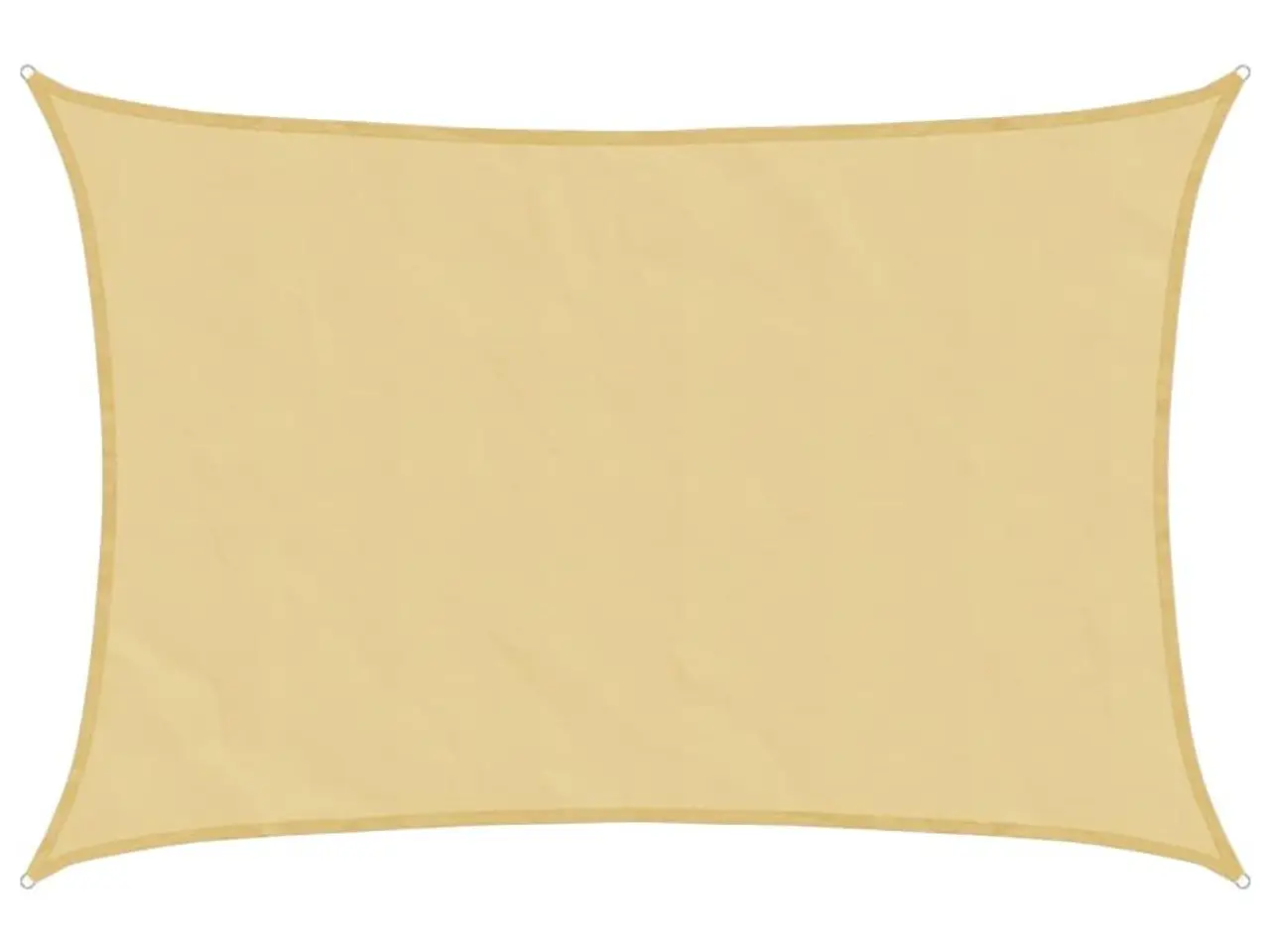 Billede 2 - Solsejl 3,5 × 2,5 m - sandfarvet, vandafvisende polyester
