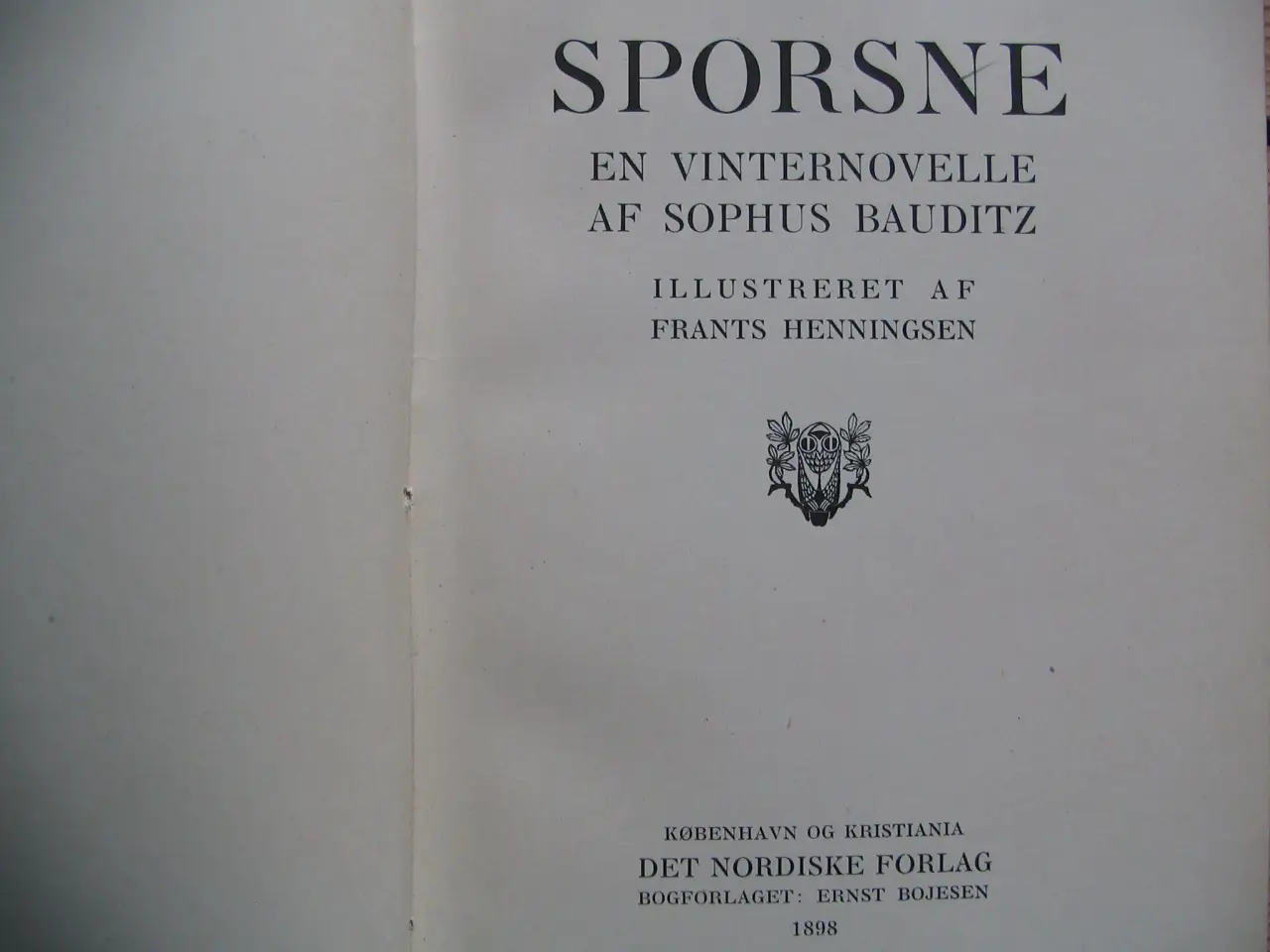 Billede 5 - Sophus Bauditz. Sporsne, fra 1898