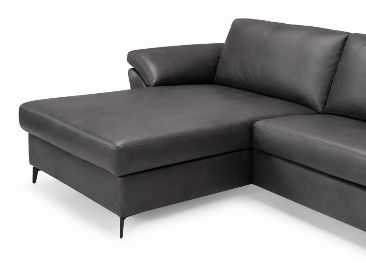 Billede 3 - Hjort Knudsen Padborg Chaiselongsofa med Elektrisk Recliner – Ægte Læder - Venstrevendt