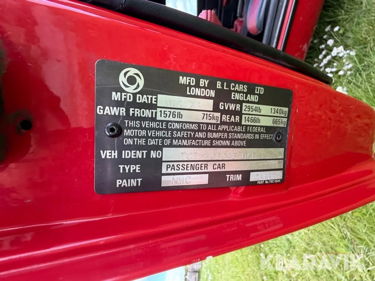 Billede 5 - Veteranbil Triumph TR7
