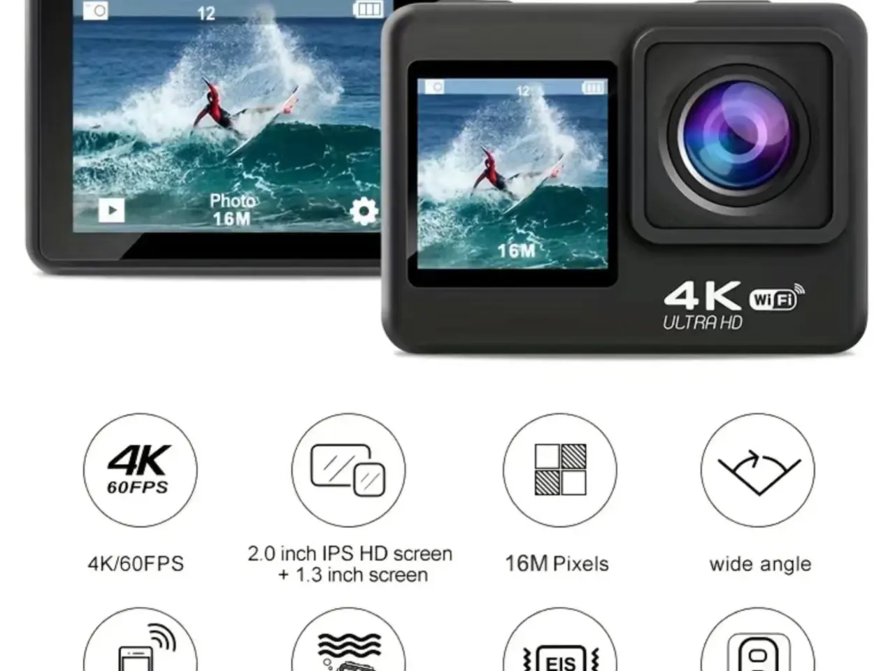 Billede 1 - Uåbnet Sports kamera WiFi 4K/60FPS