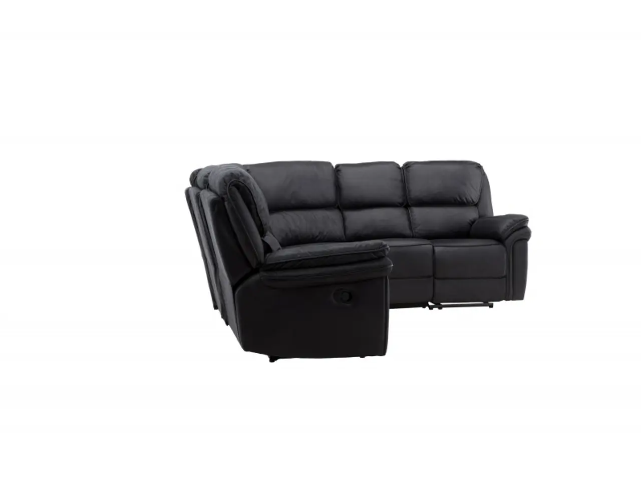 Billede 2 - Christopher Recliner Sofa - Sort Ruskindsblød mikrofiber