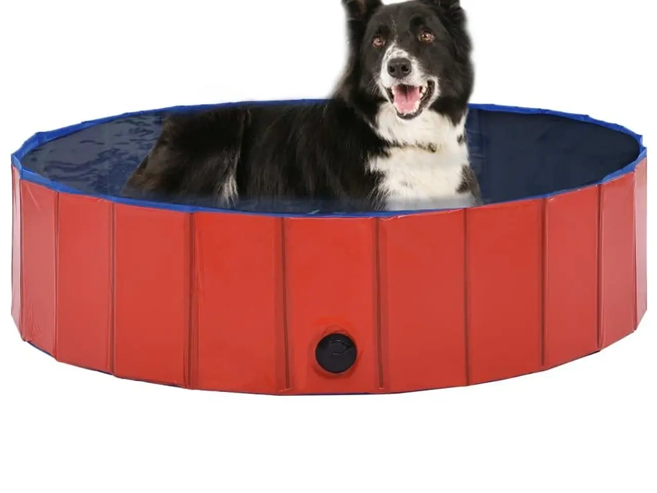 Billede 1 - Foldbart hundebassin 120 × 30 cm - PVC, rød