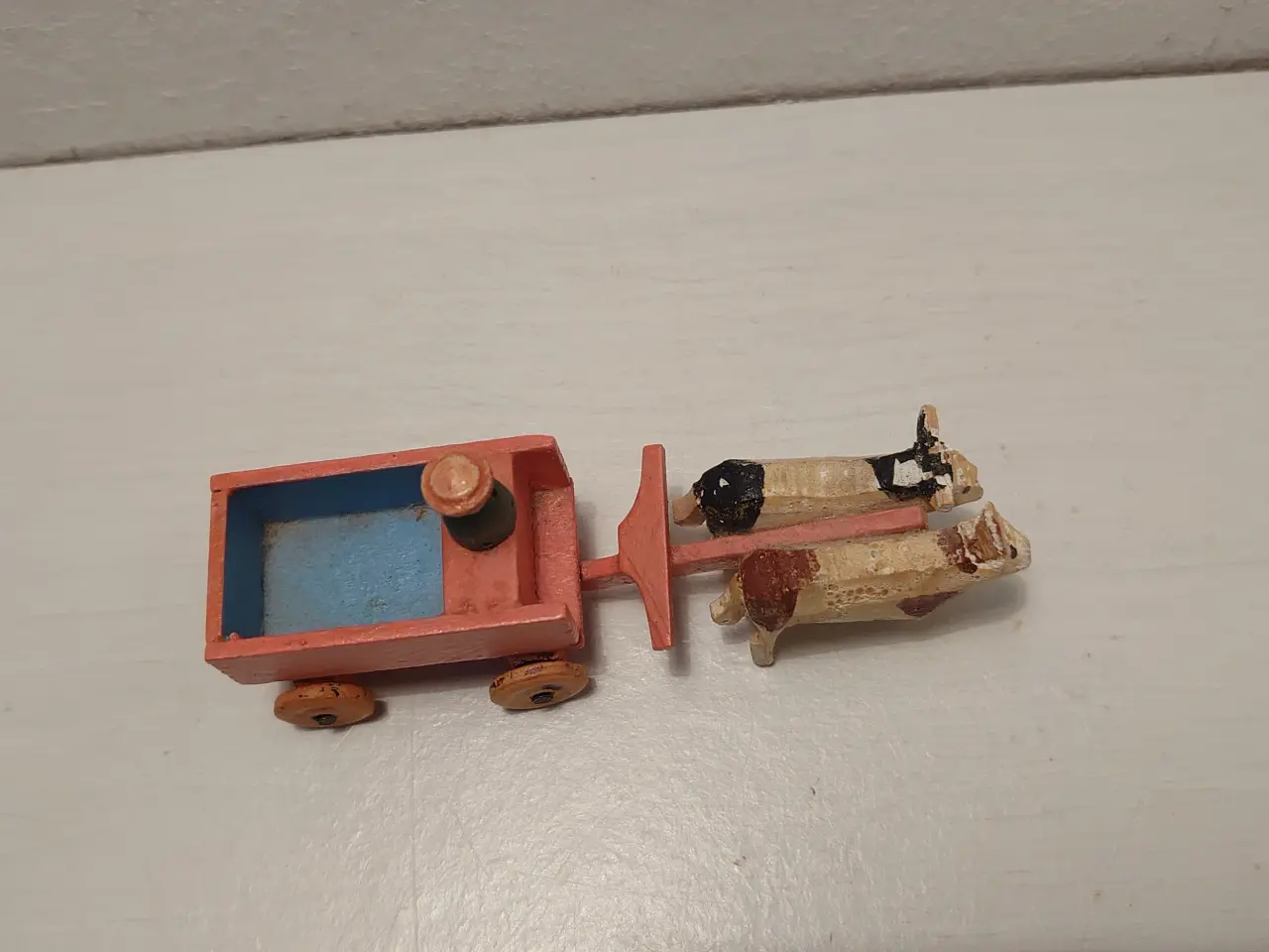 Billede 4 - Erzgebirge vogn oksetrukket med kusk. L.9,5cm
