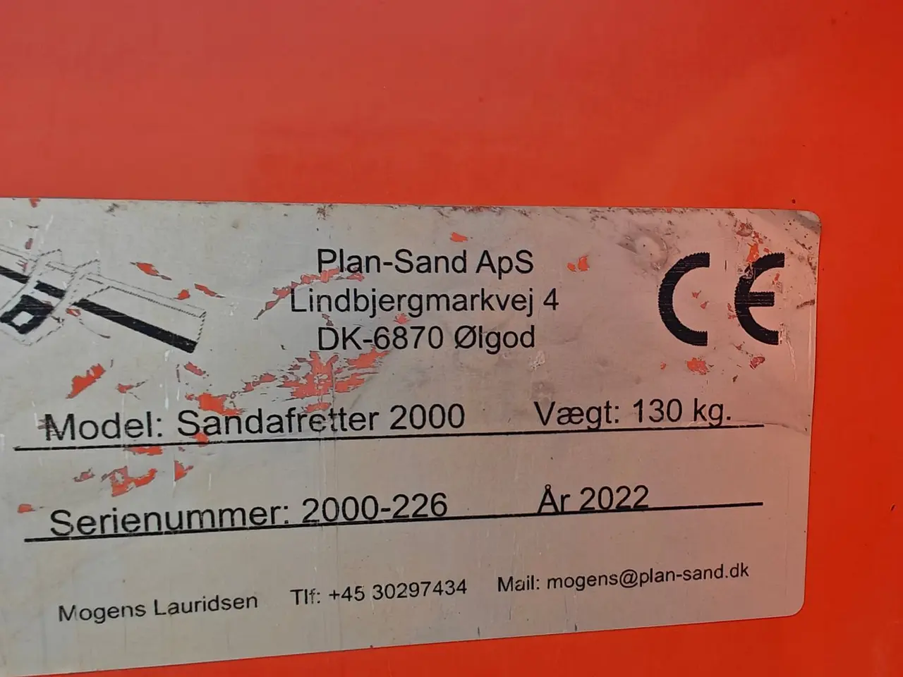 Billede 5 - Plan-Sand Sandafretter 2000 Afretter med tilhørende skinner