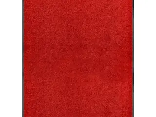 Vaskbar dørmåtte 90x120 cm rød