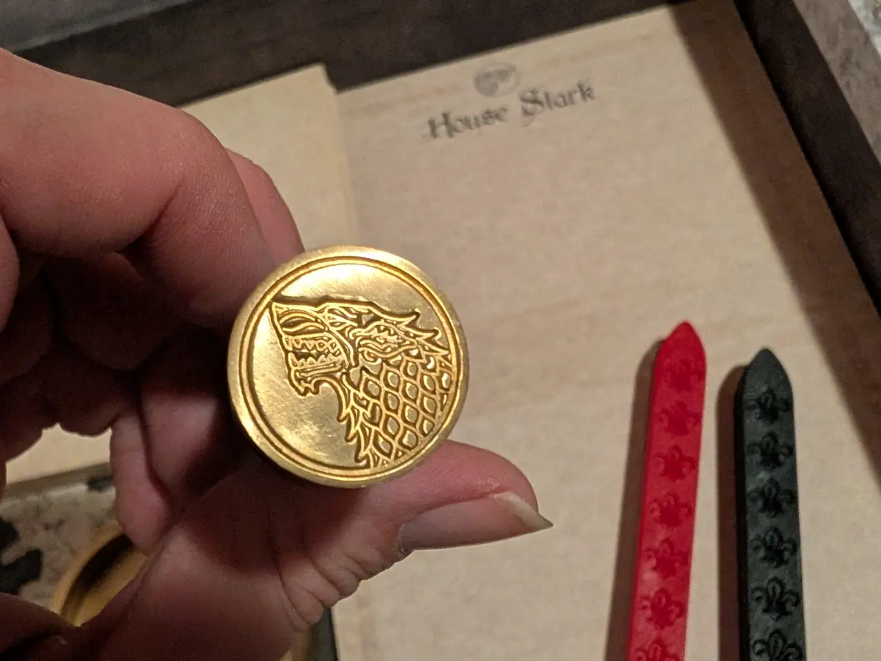 Billede 2 - Game of Thrones House Stark vokssegl-sæt i origina