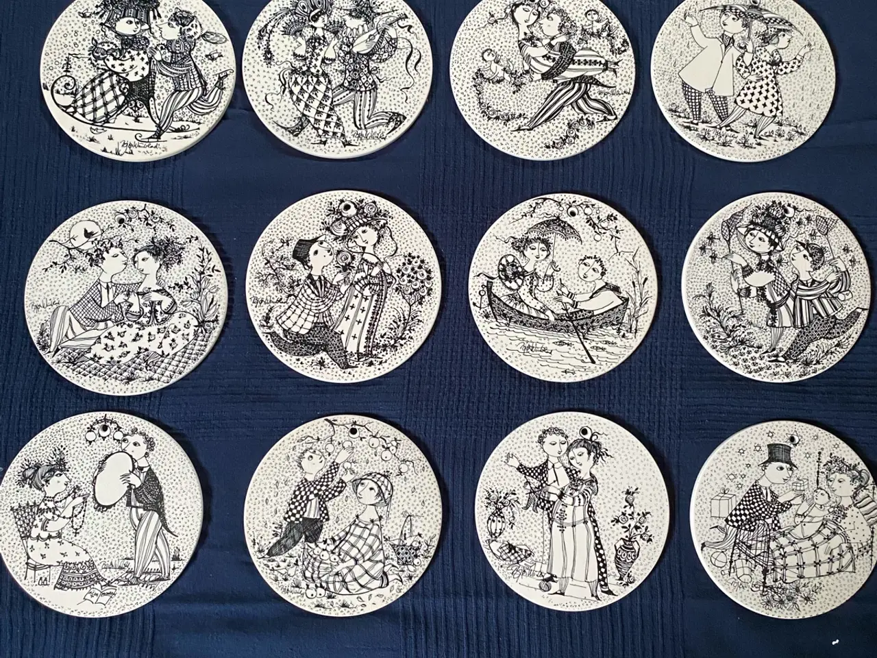 Billede 1 - 12 stk. Bjørn Winblad platter