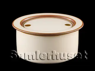 Brun Domino Marmeladeskål m. tud.og låg.