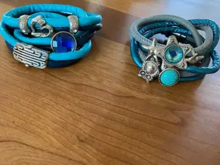 Fede blå armbånd