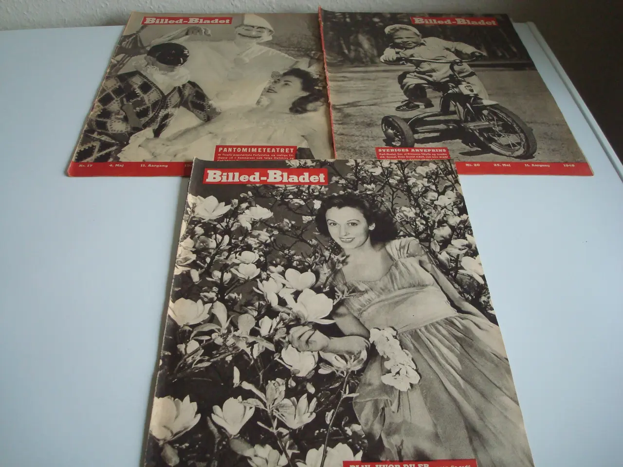 Billede 1 - Retro Billed Bladet nr. 17,19,20 1948 med Pjerrot