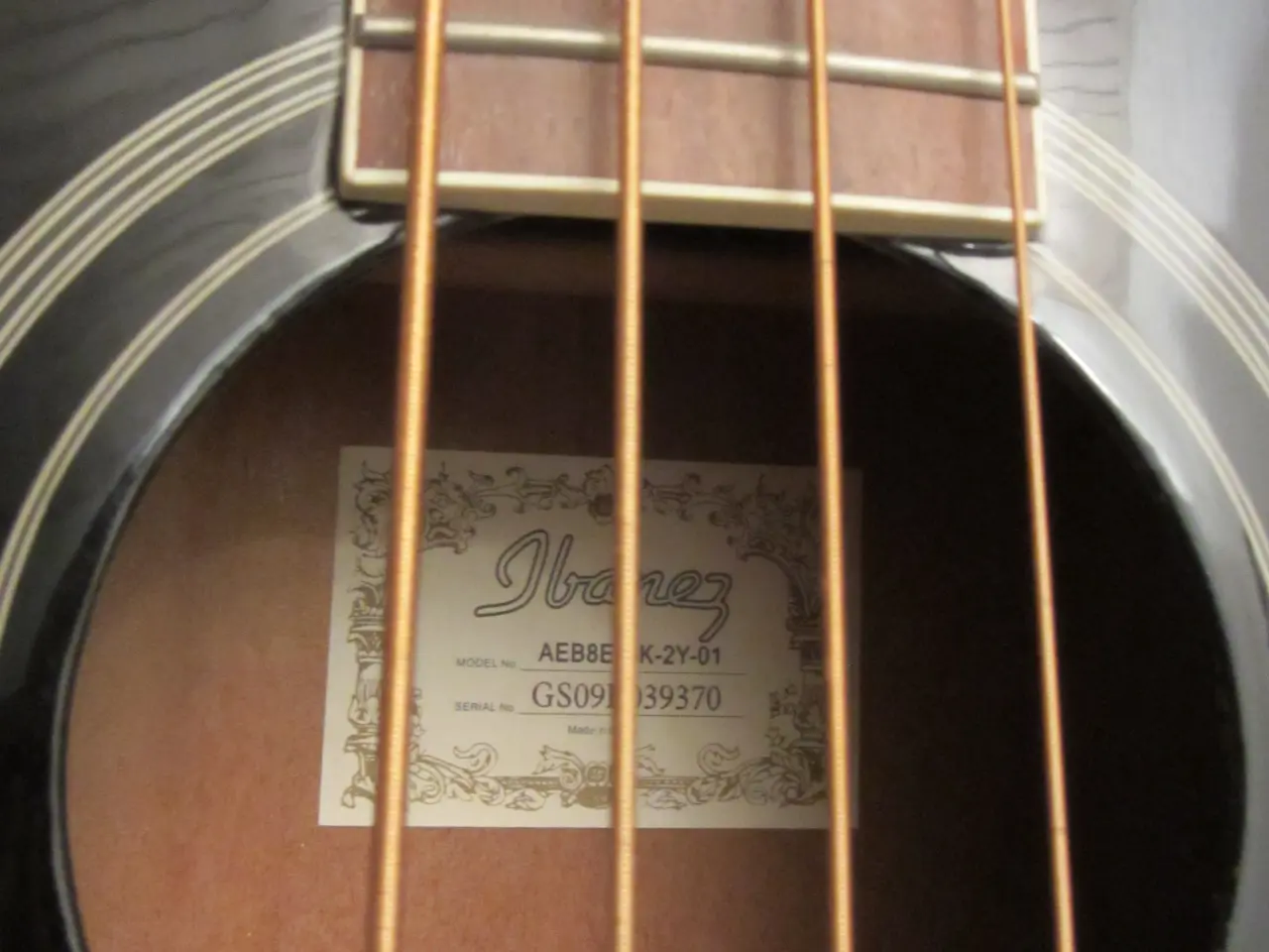 Billede 5 - Ibanez akustisk bas AEB8E Som ny.