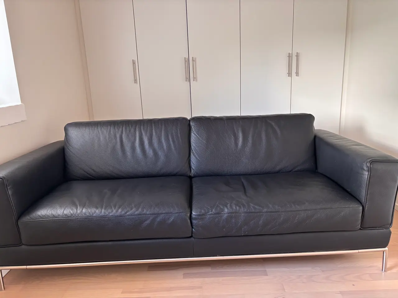Billede 2 - 3-personers lædersofa til salg