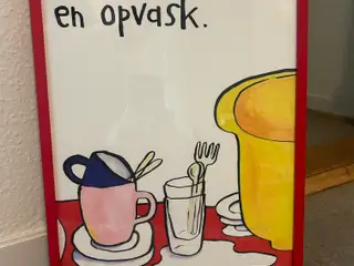  Plakat med rød ramme fra Line Jensen – det er bar