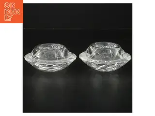 Glas fyrfadslys sæt (str. Ø 10 cm)