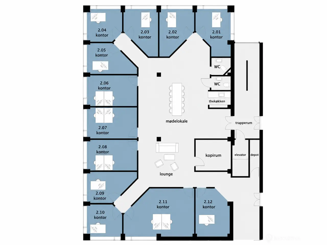 Billede 14 - EasyOffice Randers. Lille Voldgade -lokale 2.12