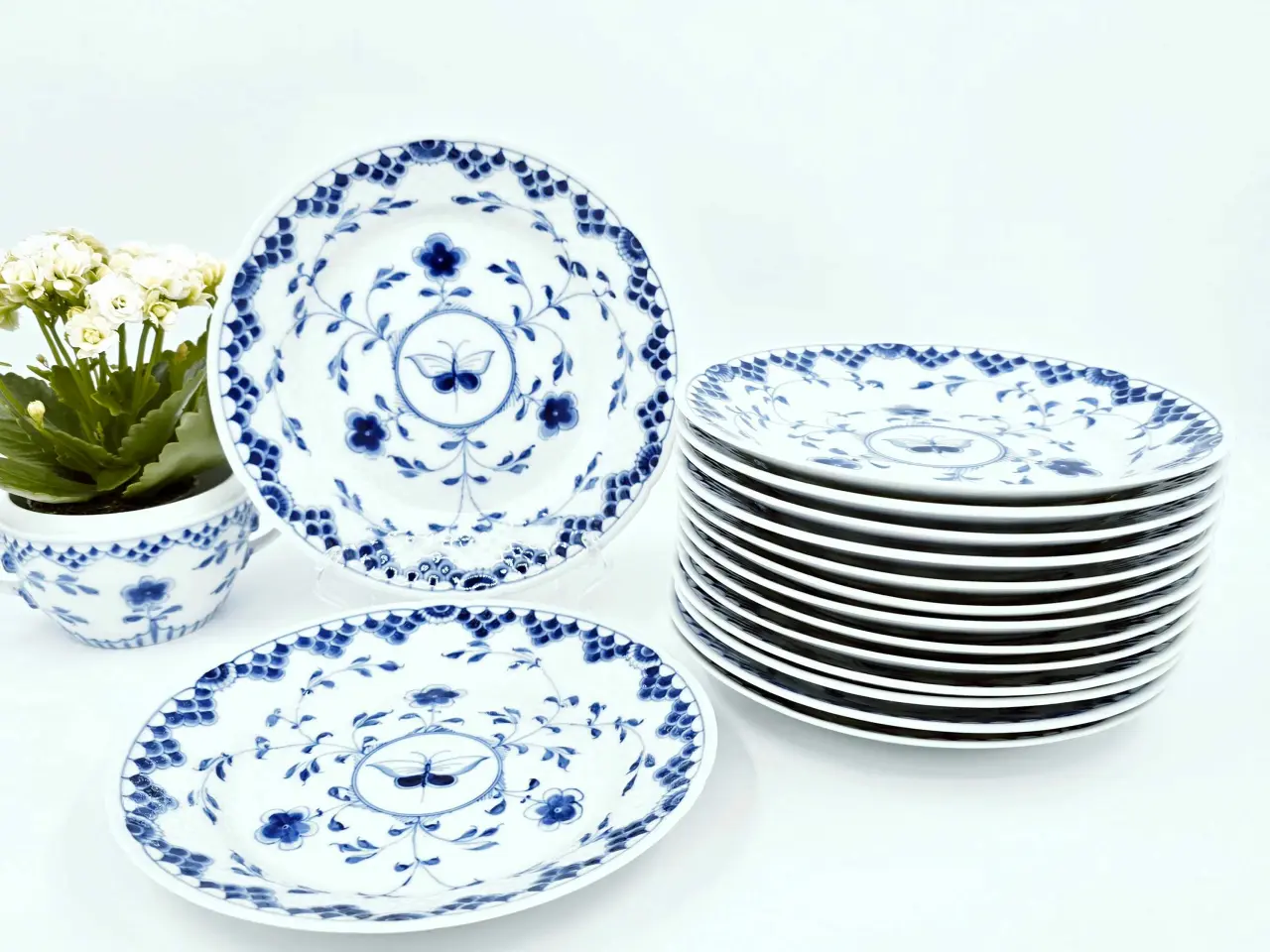 Billede 1 - Dickens Sommerfugl Stor Kagetallerken 