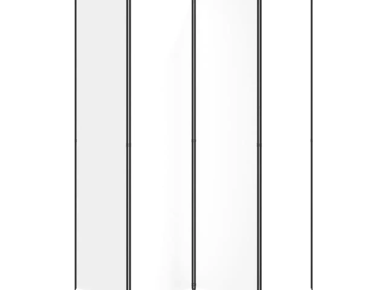 Billede 4 - 4-panels rumdeler 200x200 cm stof hvid