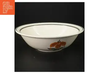 Porcelænsskål med blomstermotiv (str. Ø 24 cm)