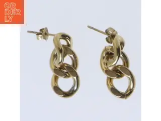Guld-belagte øreringe (str. 2,5 cm)