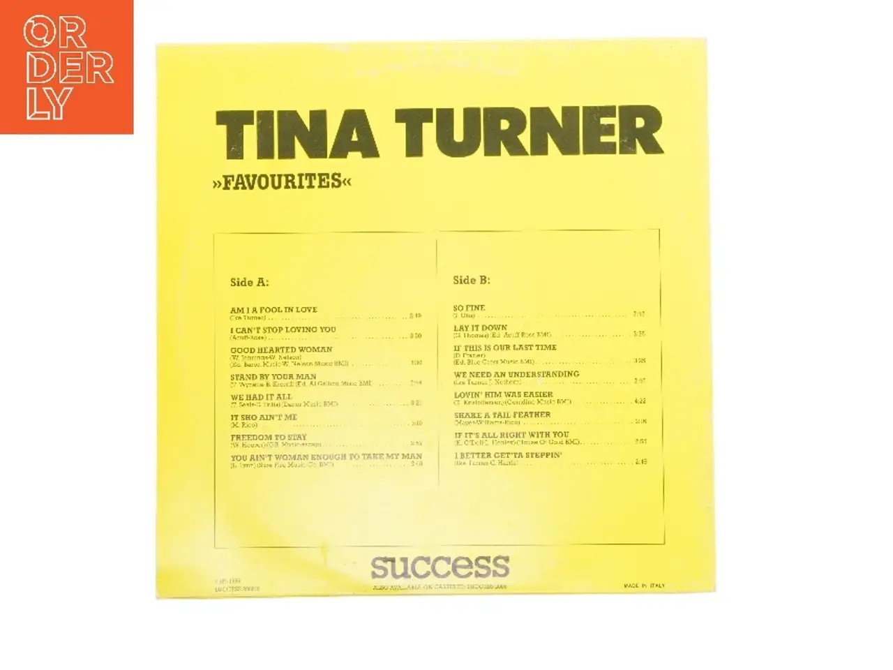 Billede 2 - Tina Turner 'Favourites' vinyl LP fra Success