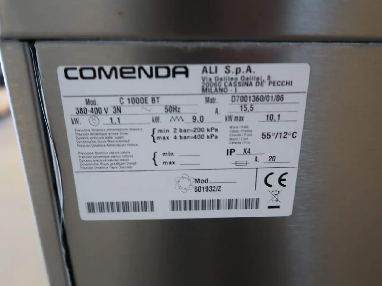 Billede 4 - Comenda C 1000E BT hætteopvasker