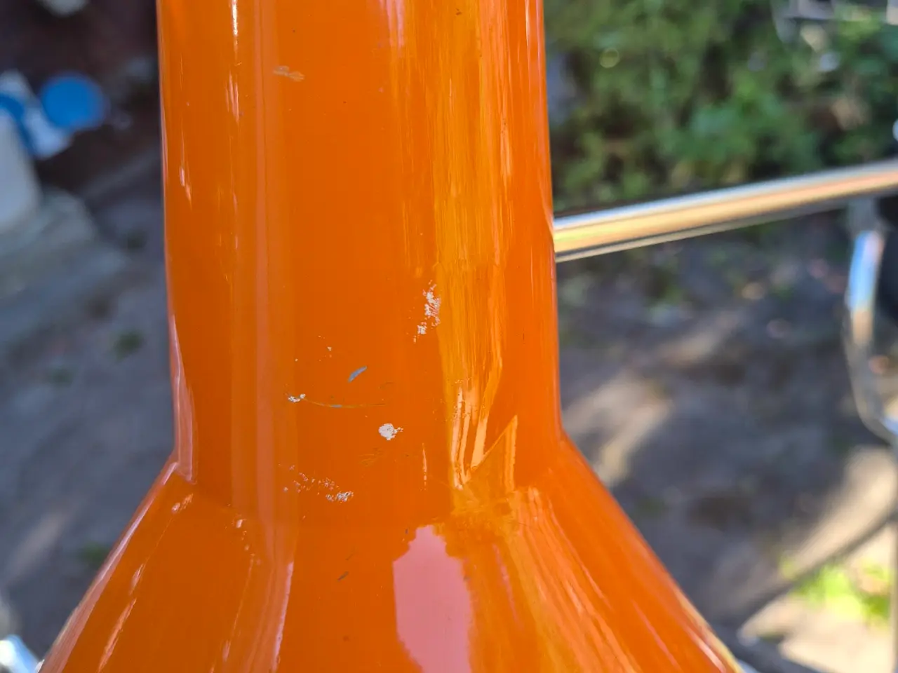 Billede 7 - Orange arkitektlampe på stander af krom 