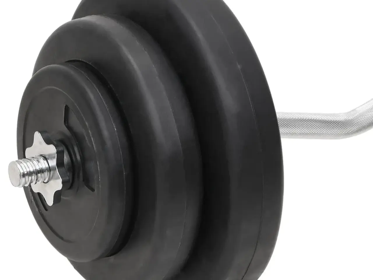 Billede 9 - Vægtstang- og håndvægtsæt med skiver 60 kg